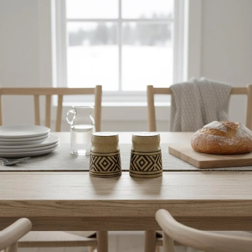 Vintage Pottery Craft MCM Salt and Pepper Ceramic Shaker Set